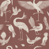 FERM LIVING katie scott wallpaper birds (dusty red) 