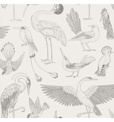 FERM LIVING katie scott wallpaper birds (Off White) 