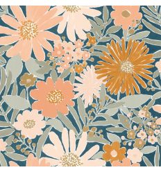 CASELIO wallpaper daisy (night blue) 