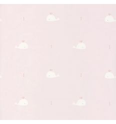 casadeco - wallpaper WHALE (PINK) 