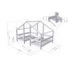 BENLEMI Wooden House Bed for Two Children VILLY (natural) 