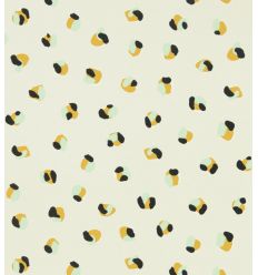 scion - wallpaper Leopard Dots (Pebble / Sage) 