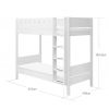 FLEXA White bunk bed w. straight ladder (+3 COLOURS) 