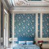 FORNASETTI wallpaper Soli e Nuvole teal and rose gold 