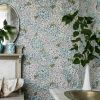 FORNASETTI wallpaper Ortensia blue and cream 