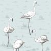 cole & son wallpaper flamingos (powder blue)