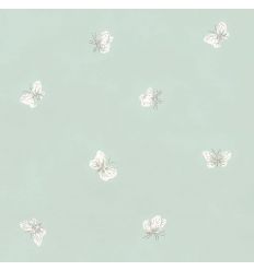 cole & son - wallpaper butterflies peaseblossom (duck egg blue) 