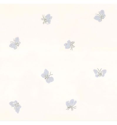 cole & son - carta da parati farfalle peaseblossom (white)