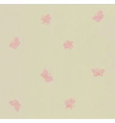cole & son - carta da parati farfalle peaseblossom (linen/pink)