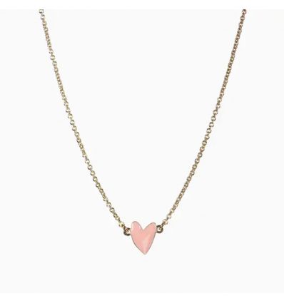 Titlee Grant Heart Necklace (Powder Pink)
