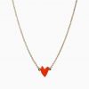 Titlee Grant Heart Necklace (Poppy Red)