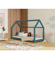 BENLEMI cama estilo casa Montessori Tery (verde petróleo)