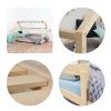 BENLEMI montessori house bed tery with security rail (light bluey)