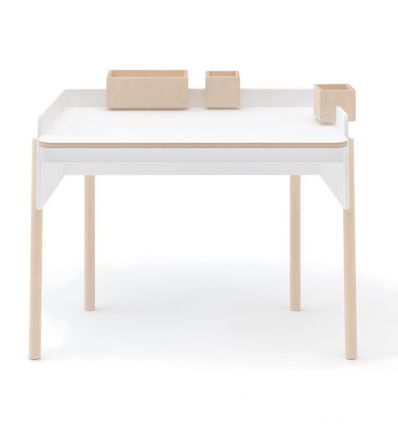 oeuf - brooklyn desk (white/birch) 