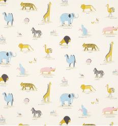 SANDERSON fabric animals of ark two by two neapolitan Sale