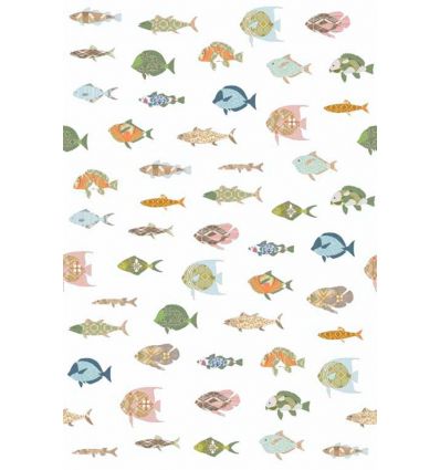 inke - murale in carta da parati pesci vissen wit