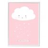 A LITTLE LOVELY COMPANY poster cloud (pink) 