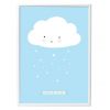 A LITTLE LOVELY COMPANY poster cloud (light blue) Sale Online