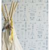 HIBOU HOME wallpaper teepees (storm green/grey) Sale Online