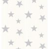 hibou home - wallpaper "stars" (silver/white)