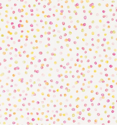 scion - carta da parati "lot of dots" (blancmange/rasberry/citrus)