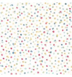 scion - carta da parati lot of dots (pistachio/pimento/denim)
