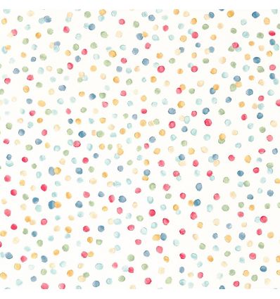 scion - wallpaper lot of dots (pistachio/pimento/denim) 