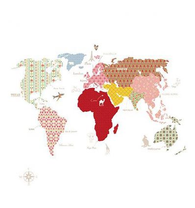mr perswall - wall mural whole wide world (white) Sale Online