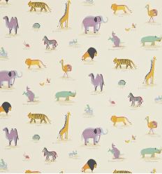 SANDERSON fabric animals of ark two by two (vintage multi) 