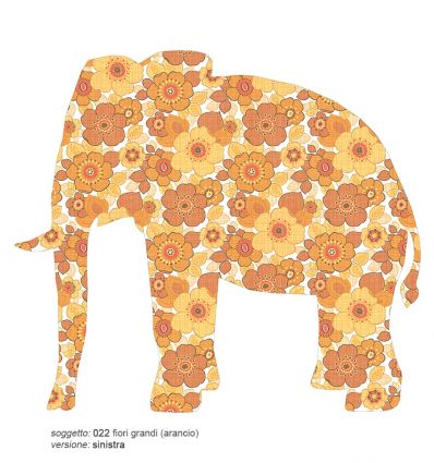 inke - carta da parati sagomata elefante grande