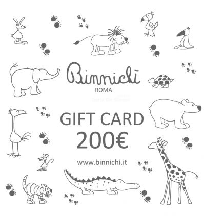 binnichi' gift card - buono regalo 200€, spedizione gratuita