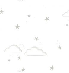 HIBOU HOME carta da parati starry sky (silver/white)