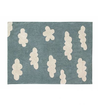 LORENA CANALS cotton rug clouds (vintage blue) 120x160 