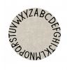 LORENA CANALS cotton round rug alphabet (natural) 