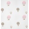 casadeco - tessuto d'arredo ricamato mongolfiere montgolfieres brodees (rosa)