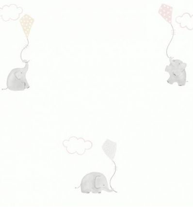 Casadeco Papel pintado Elefantes (beige/gris)
