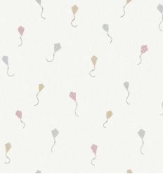 casadeco - wallpaper kites cerfs-volant (rose/grey/beige) Sale