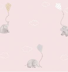 CASADECO fabric elephants rose/beige Sale Online, Best Price