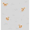 casadeco - carta da parati volpi renard (grigio), spedizione