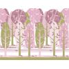 inke - wall mural trees leidse hout roze 