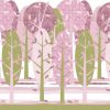 inke - murale in carta da parati alberi leidse hout roze