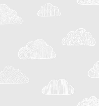 BORASTAPETER wallpaper clouds (grey)