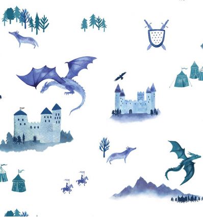 HIBOU HOME wallpaper castles and dragons Sale Online, Best Price