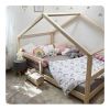 BENLEMI montessori house bed lucky with security rail (natural)