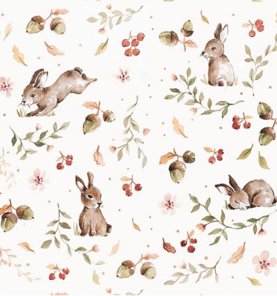 dekornik - wallpaper happy rabbits 