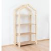 BENLEMI montessori wooden house shelf tally (natural decor)