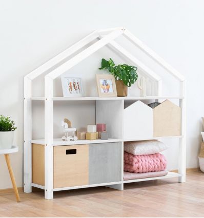 BENLEMI montessori wooden house shelf shelly (white) Sale