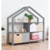 BENLEMI montessori wooden house shelf shelly (grey) 