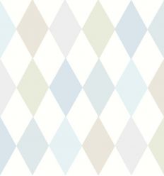 cole & son - carta da parati punchinello (pastel blue)