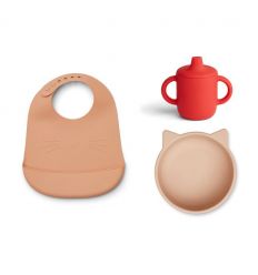 LIEWOOD silicone baby dining set cat